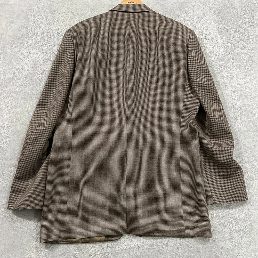 RALPH LAUREN Blazer Men's 44L Houndstooth Wool Silk Preppy Sports Coat‎